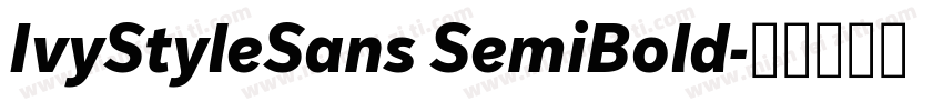 IvyStyleSans SemiBold字体转换
